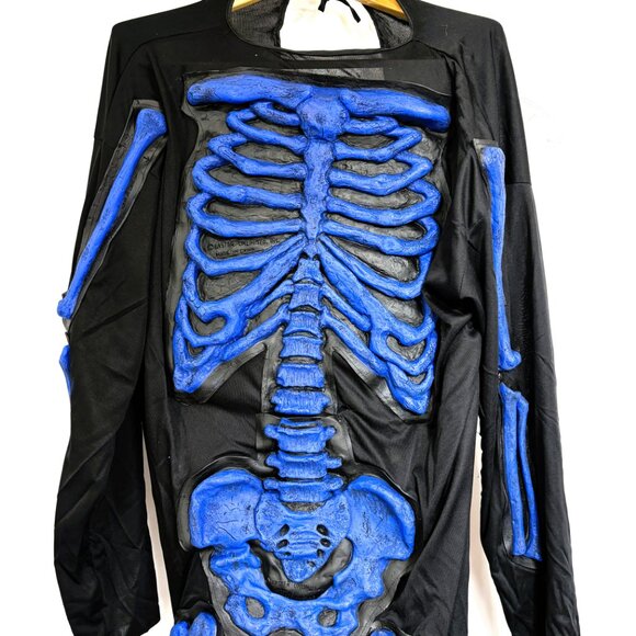 Rare Skeleton Purple 3 D Skele-Bones Costume Fun World VTG Adult NWT NOS Y2K - Picture 3 of 14